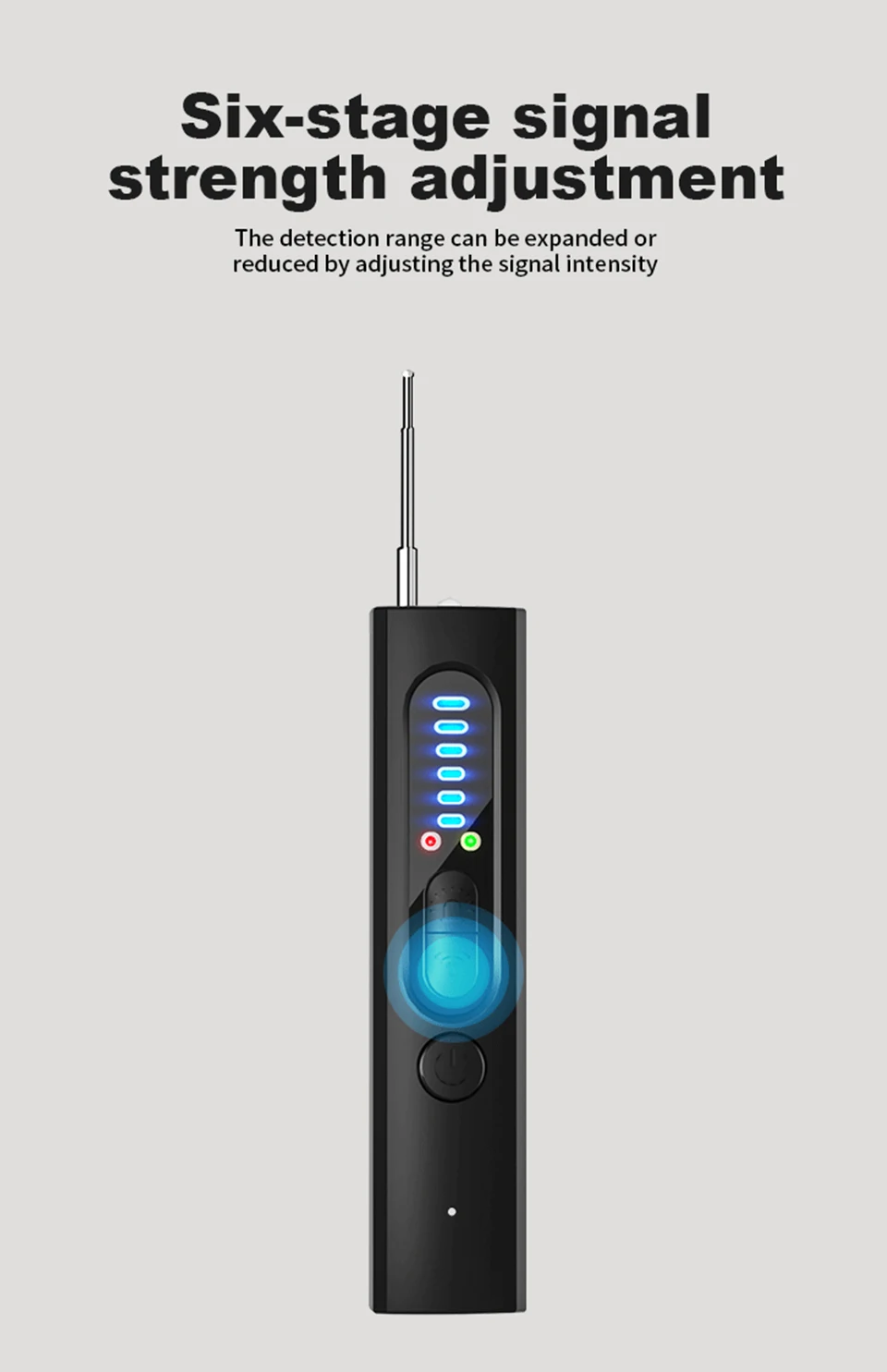 Portable Signal Detector Anti-Peeping Camera Finder Anti-Spy Infrared Scanner Signal Source Anti-Lost Sound and Light Alarm