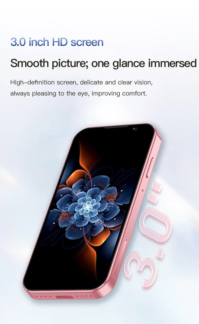 SOYES XS18Pro Mini Smartphone 3.0" Display 2GB RAM 16GB ROM Dual SIM Standby Dual Camera Android 9.0 Apps WiFi i17 Mini Phone