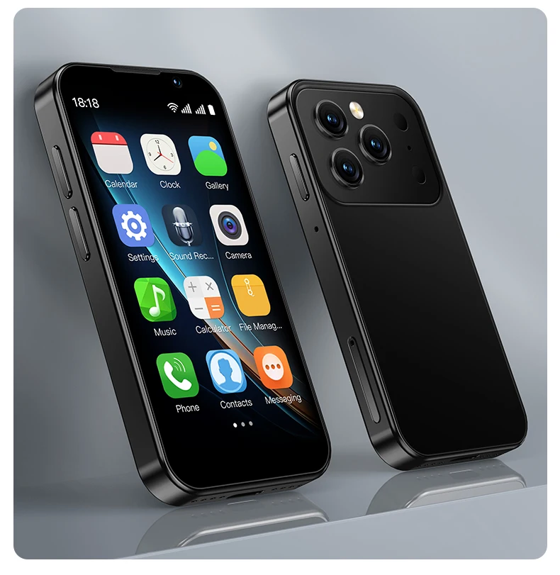 SOYES XS18Pro Mini Smartphone 3.0" Display 2GB RAM 16GB ROM Dual SIM Standby Dual Camera Android 9.0 Apps WiFi i17 Mini Phone