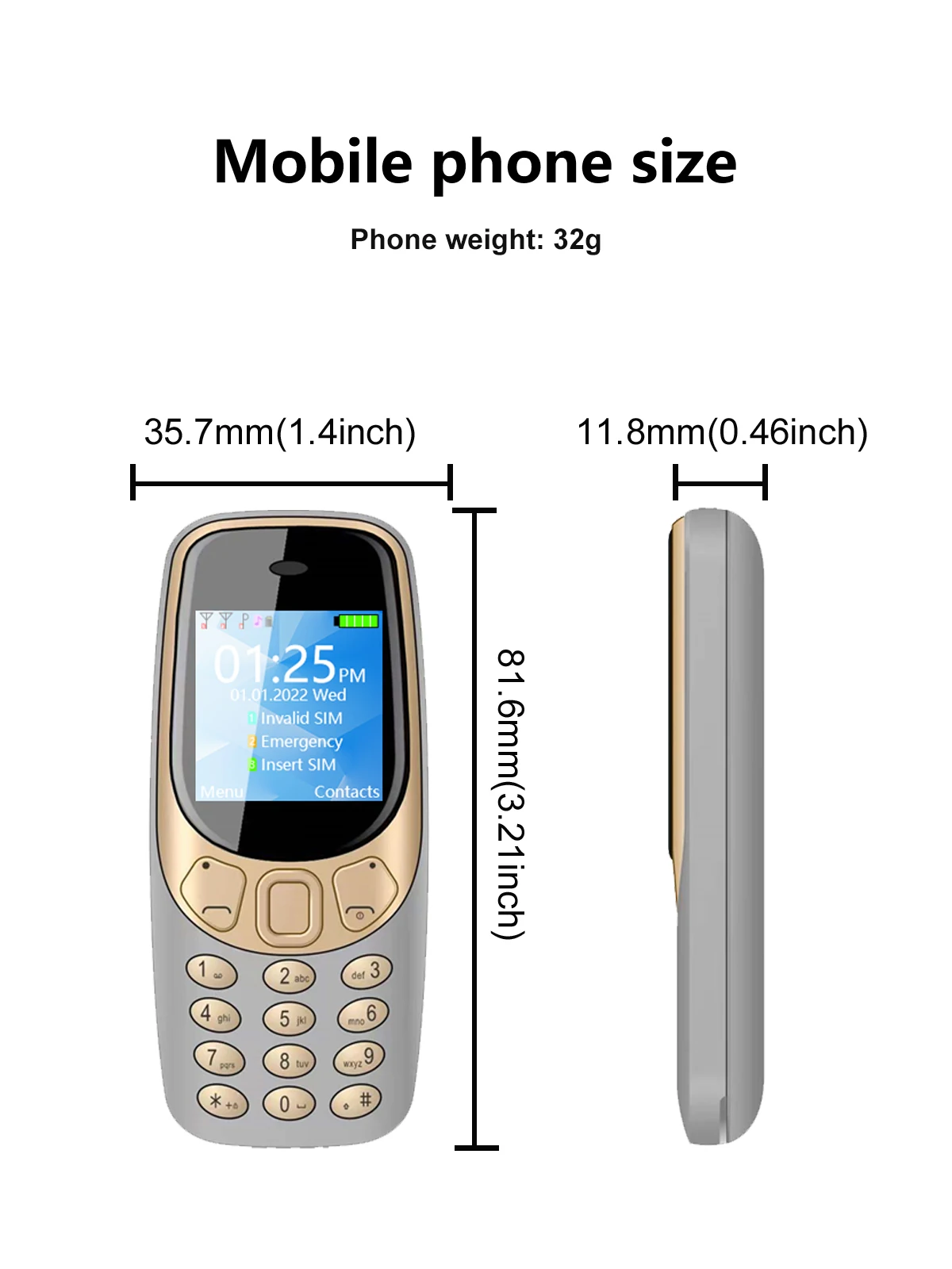 SERVO Small Mobile Phone Bluetooth Dialer Magic voice Low Radiation Telephone Call Recording 2/3 SIM GSM Unlocked Mini Cellphone