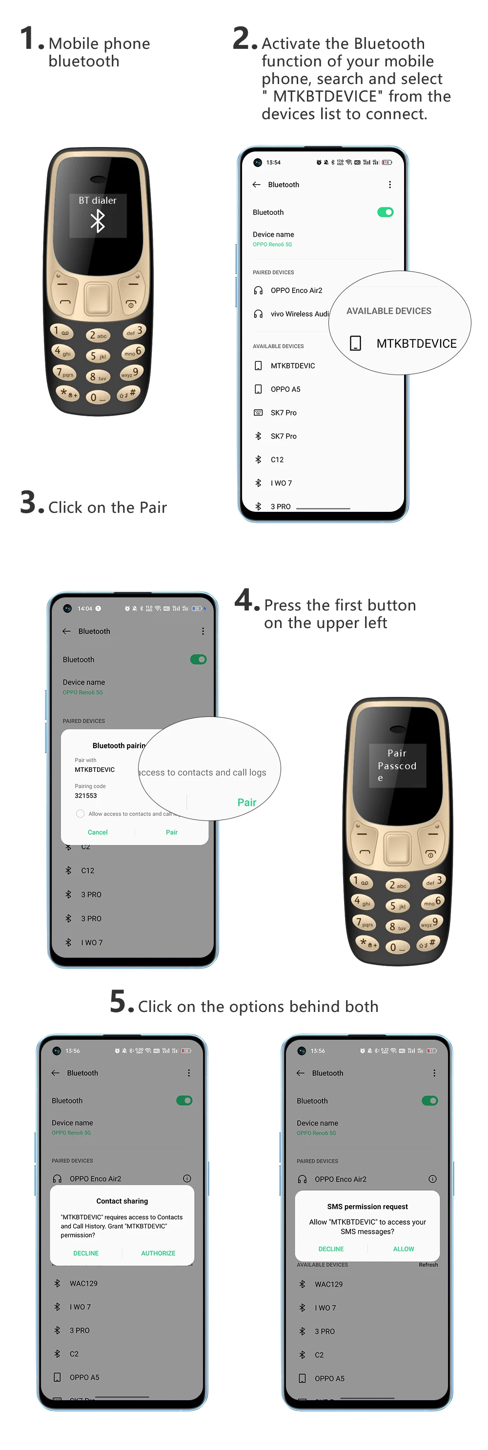 SERVO Small Mobile Phone Bluetooth Dialer Magic voice Low Radiation Telephone Call Recording 2/3 SIM GSM Unlocked Mini Cellphone
