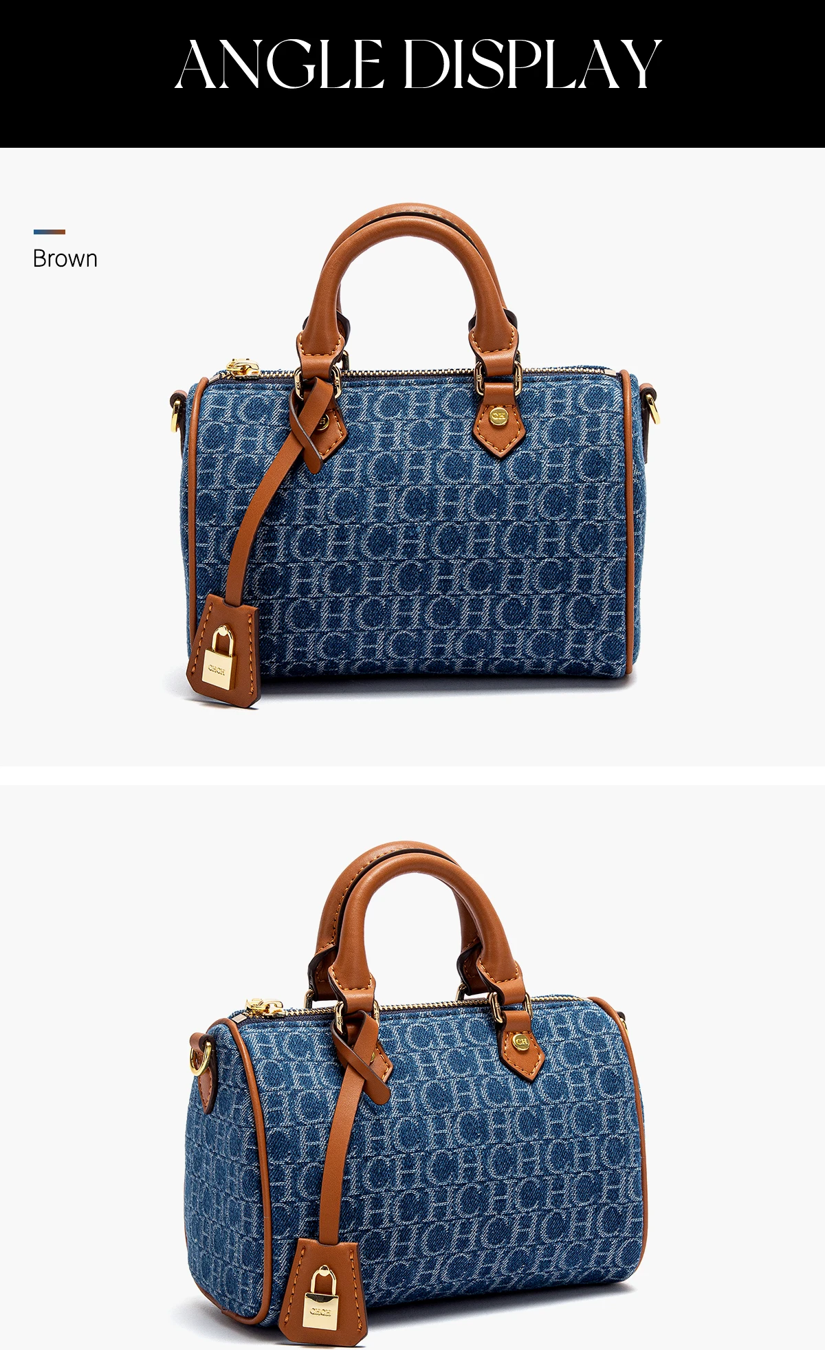 Women's Shoulder Bag 2025 New Cowboy Splicing Pillow Bag, Casual Party Women's Handbag