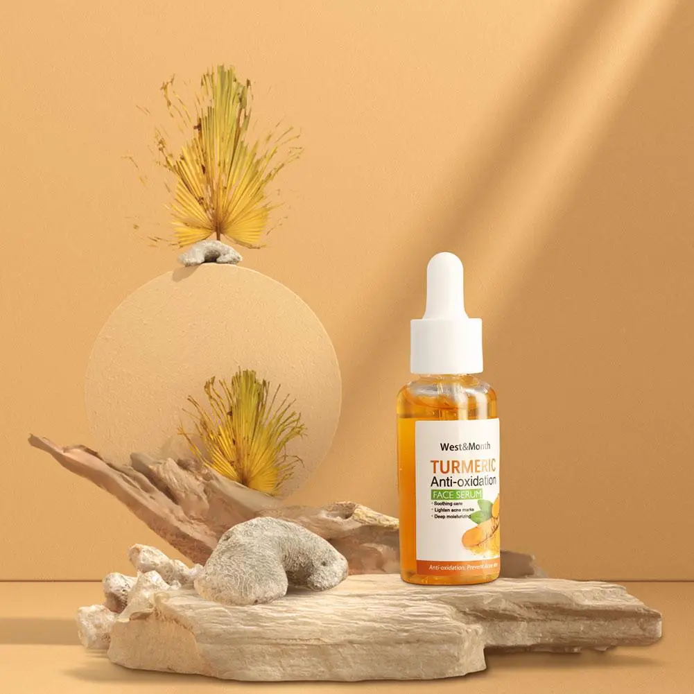 1/2/3pcs Turmeric Face Whitening Serum Turmeric Anti-oxidation Serum Turmeric Dark Spot Corrector Serum Facial Brighten Turmeric