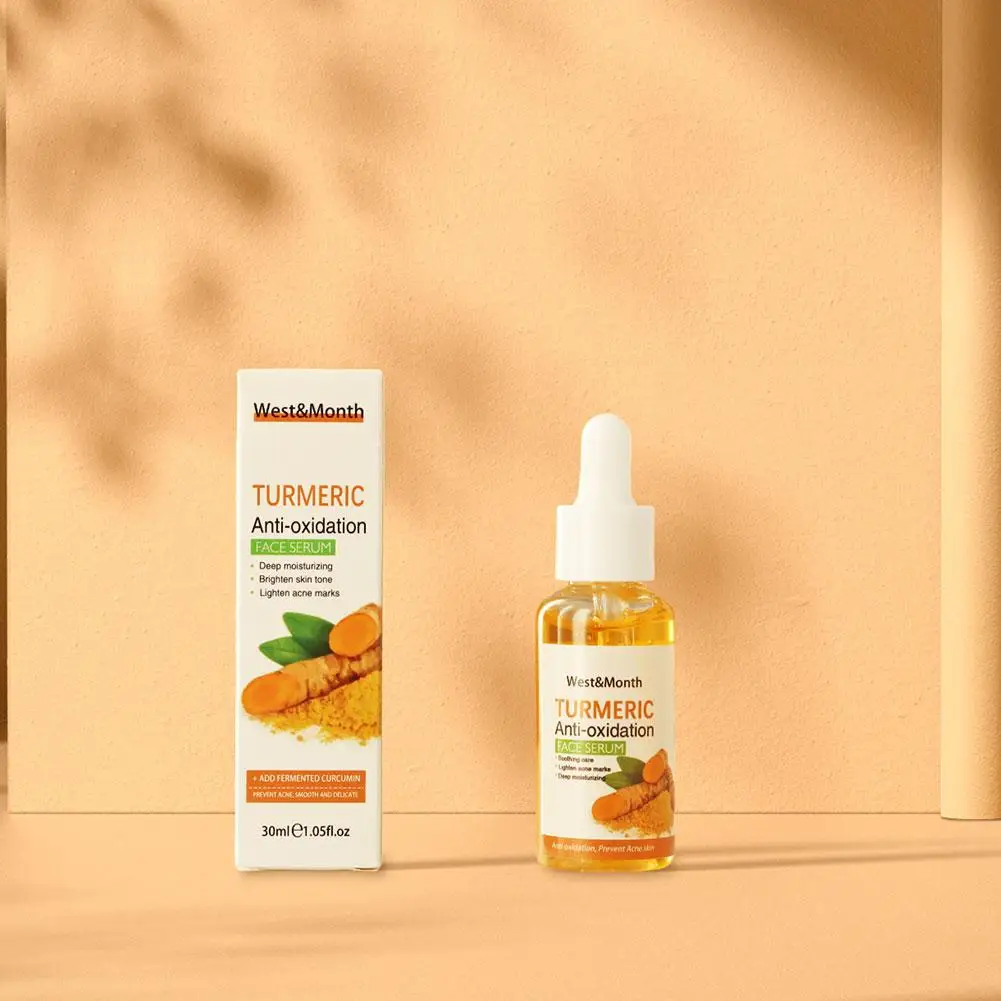 1/2/3pcs Turmeric Face Whitening Serum Turmeric Anti-oxidation Serum Turmeric Dark Spot Corrector Serum Facial Brighten Turmeric