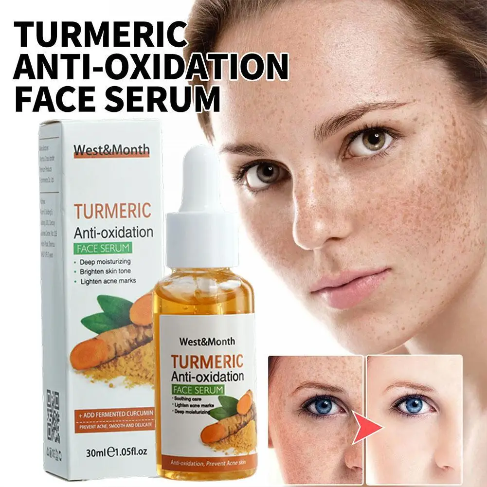1/2/3pcs Turmeric Face Whitening Serum Turmeric Anti-oxidation Serum Turmeric Dark Spot Corrector Serum Facial Brighten Turmeric