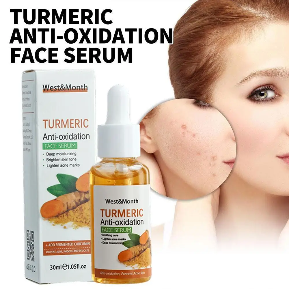 1/2/3pcs Turmeric Face Whitening Serum Turmeric Anti-oxidation Serum Turmeric Dark Spot Corrector Serum Facial Brighten Turmeric