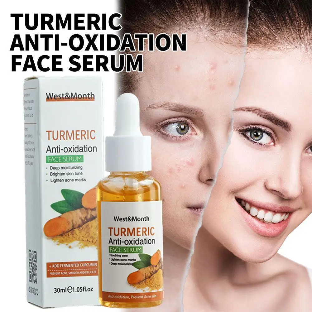 1/2/3pcs Turmeric Face Whitening Serum Turmeric Anti-oxidation Serum Turmeric Dark Spot Corrector Serum Facial Brighten Turmeric