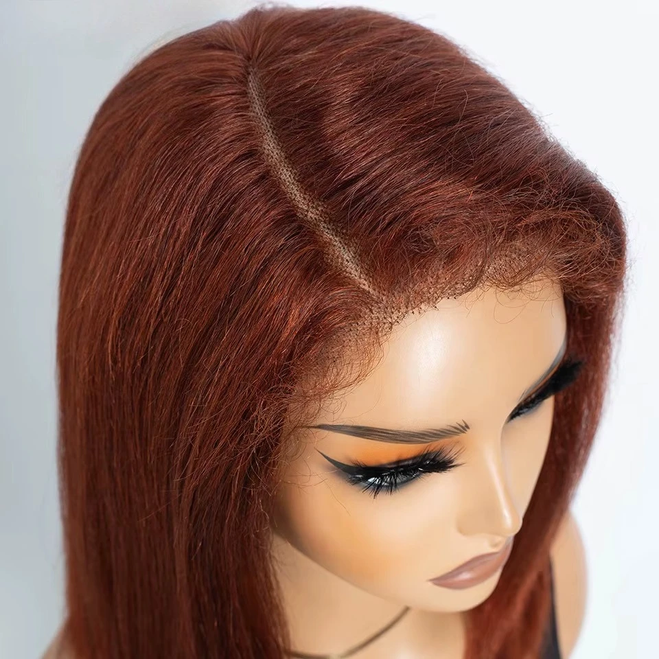 Kinky Straight Bob Side Part Human Hair Lace Wig Pre Plucked 14inches Natural Hairline Wig Natural Black Color Glueless Wigs