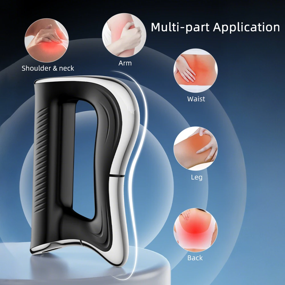 Electric Fascia Knife Massager High Frequency Vibration Muscle Scraper 9 Gears Portable Full Body Deep Tissue Muscle Relaxation Device for Gym Office Home
