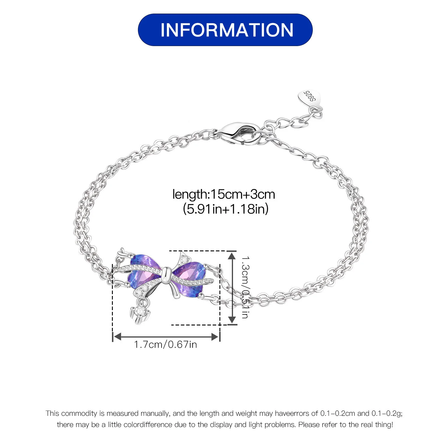 New 925 Sterling Silver Exquisite Golden Starry Bracelet Chain Link Women Bracelet Birthday Festival Jewelry Gifts