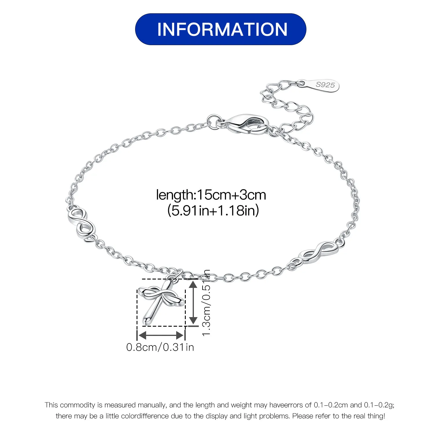 New 925 Sterling Silver Exquisite Golden Starry Bracelet Chain Link Women Bracelet Birthday Festival Jewelry Gifts