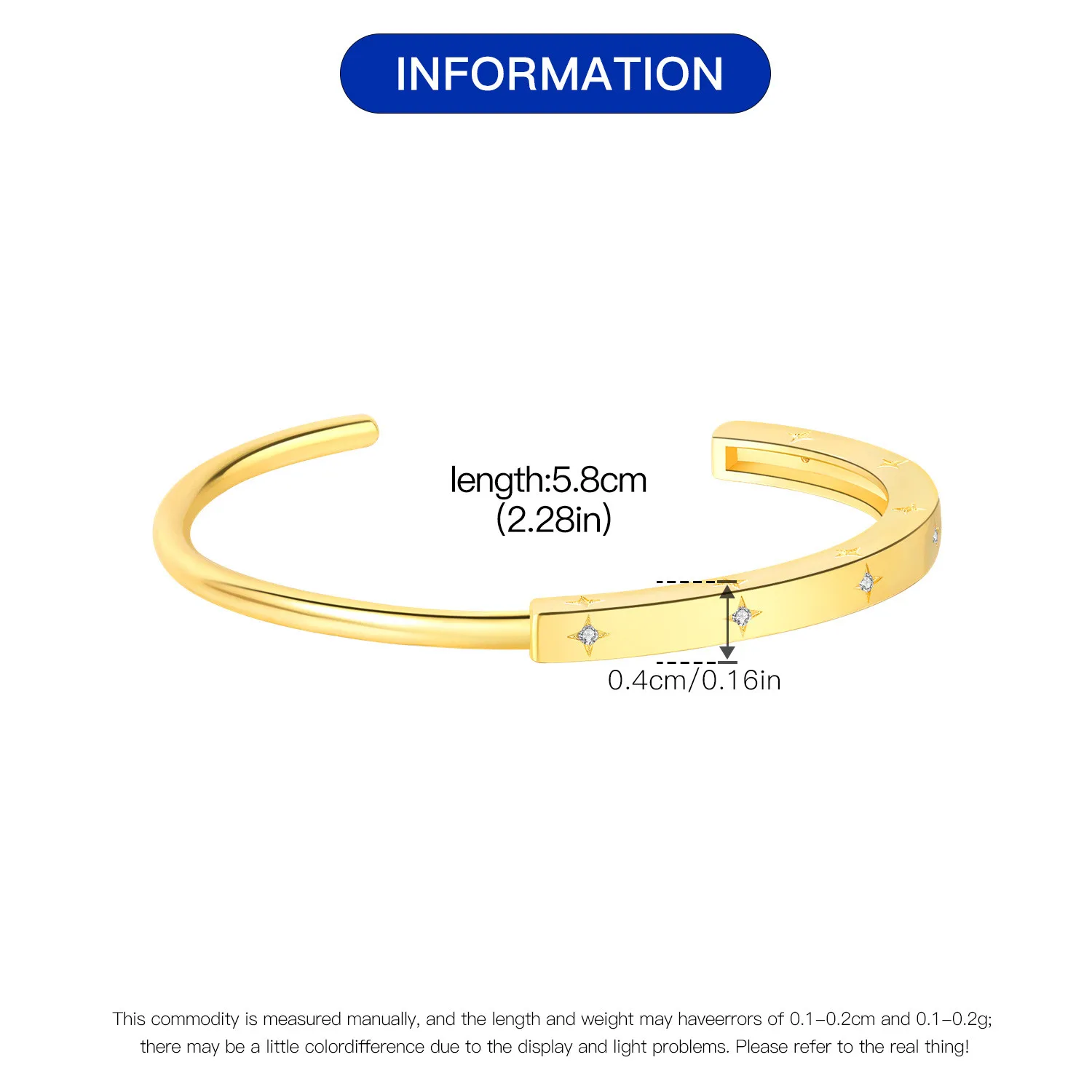 New 925 Sterling Silver Exquisite Golden Starry Bracelet Chain Link Women Bracelet Birthday Festival Jewelry Gifts