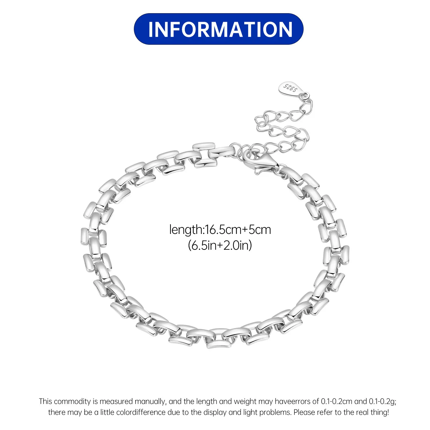 New 925 Sterling Silver Exquisite Golden Starry Bracelet Chain Link Women Bracelet Birthday Festival Jewelry Gifts
