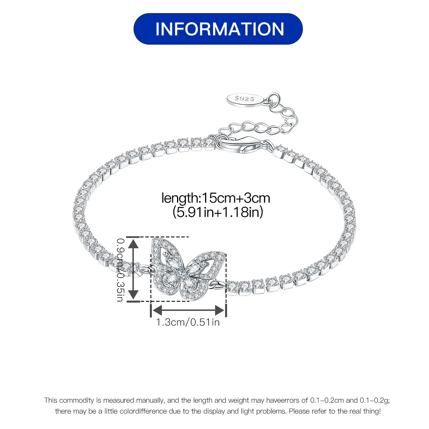 New 925 Sterling Silver Exquisite Golden Starry Bracelet Chain Link Women Bracelet Birthday Festival Jewelry Gifts