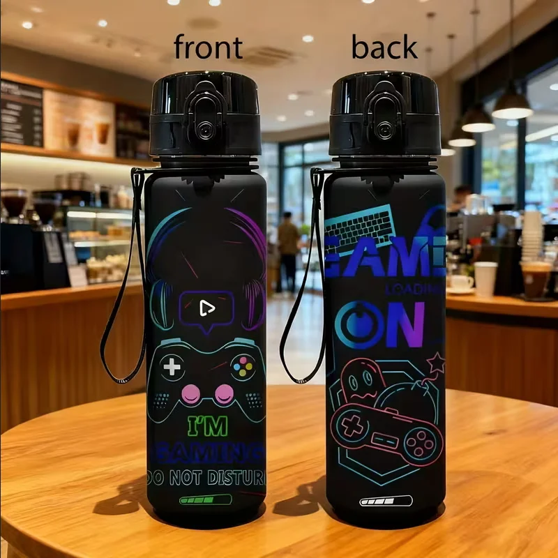3D Printed Stereoscopic Personalized Game Pattern Water Bottle Large Capacity Portable Water Bottle UV Printed Water Bottle