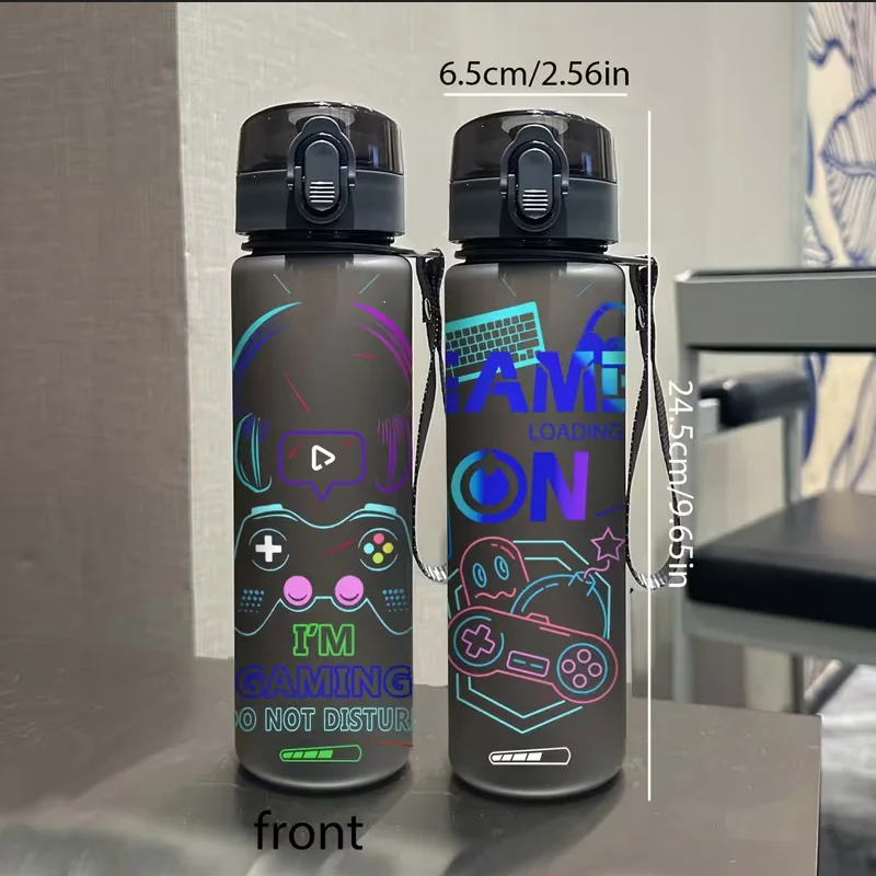 3D Printed Stereoscopic Personalized Game Pattern Water Bottle Large Capacity Portable Water Bottle UV Printed Water Bottle