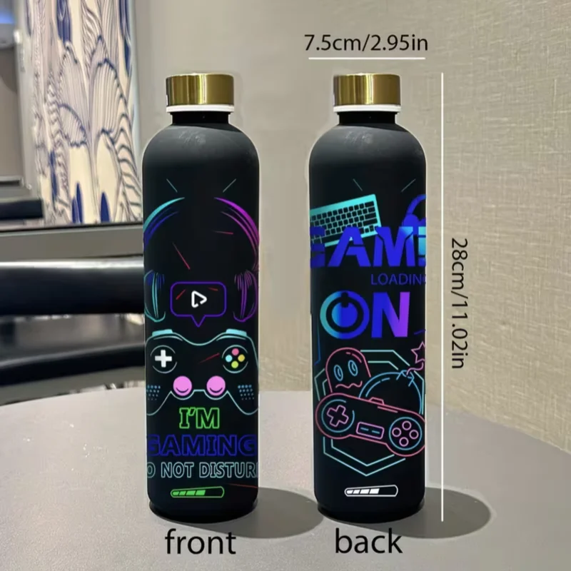 3D Printed Stereoscopic Personalized Game Pattern Water Bottle Large Capacity Portable Water Bottle UV Printed Water Bottle