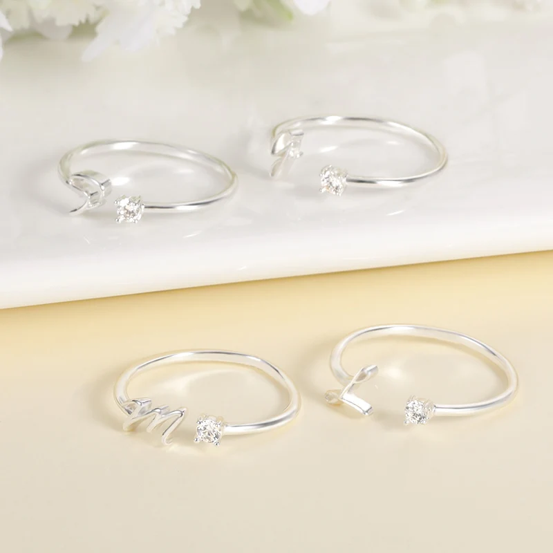 A-Z Alphabet Anillos Mujer Initial Jewelry Stainless Steel Rings For Women Anel Masculino Envio Gratis Todo Couple Rings New In