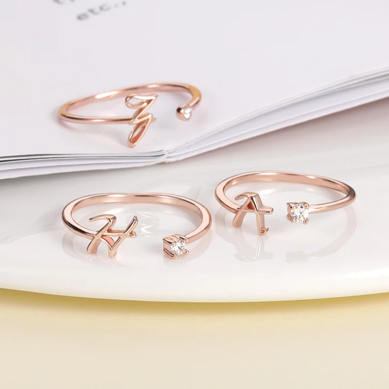 A-Z Alphabet Anillos Mujer Initial Jewelry Stainless Steel Rings For Women Anel Masculino Envio Gratis Todo Couple Rings New In