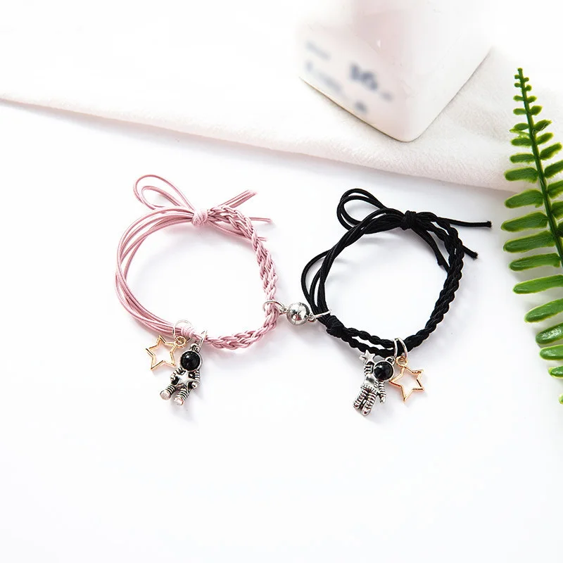 Magnet Couple Bracelets for Woman Men Romantic Heart Matching Lovers Natural Stone Beads Yoga Bracelet Valentine Gift Jewelry