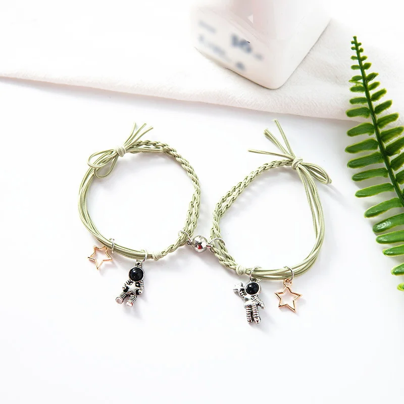 Magnet Couple Bracelets for Woman Men Romantic Heart Matching Lovers Natural Stone Beads Yoga Bracelet Valentine Gift Jewelry