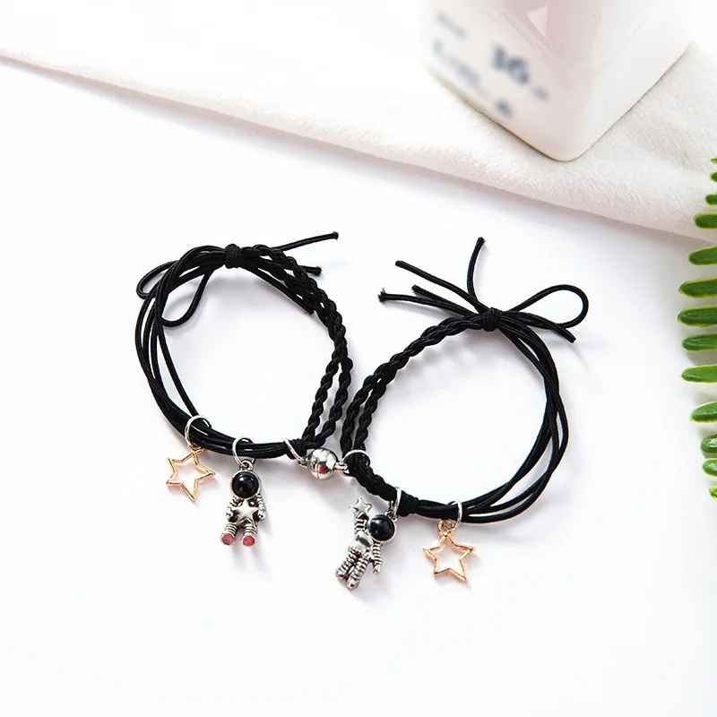 Magnet Couple Bracelets for Woman Men Romantic Heart Matching Lovers Natural Stone Beads Yoga Bracelet Valentine Gift Jewelry