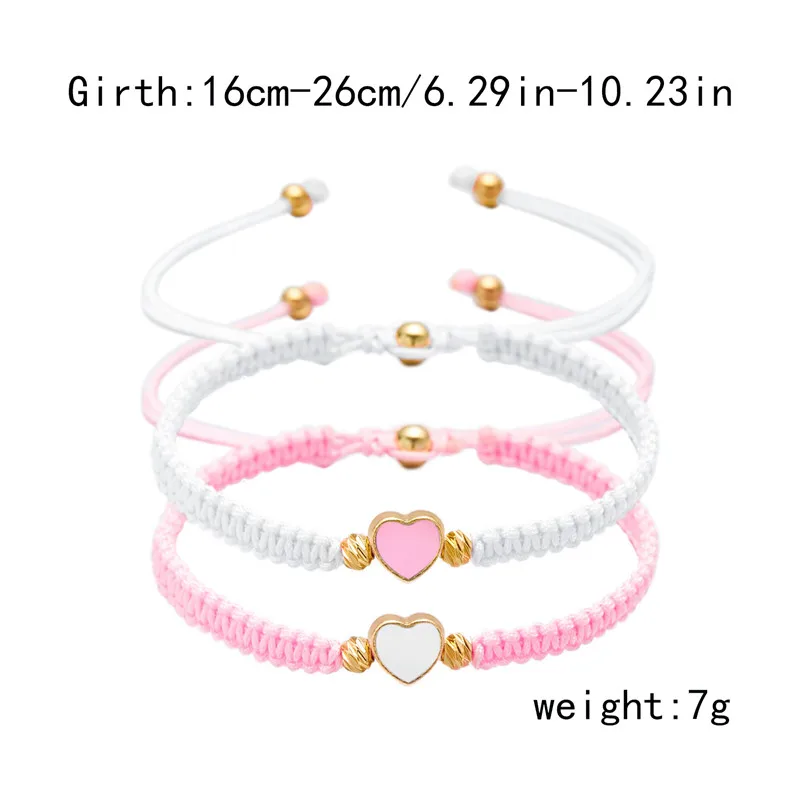 Set of 2 Colorful Heart Beaded Matching Bracelets for Couples Friendships Trendy Couple Bracelets Anniversary Valentines Gifts