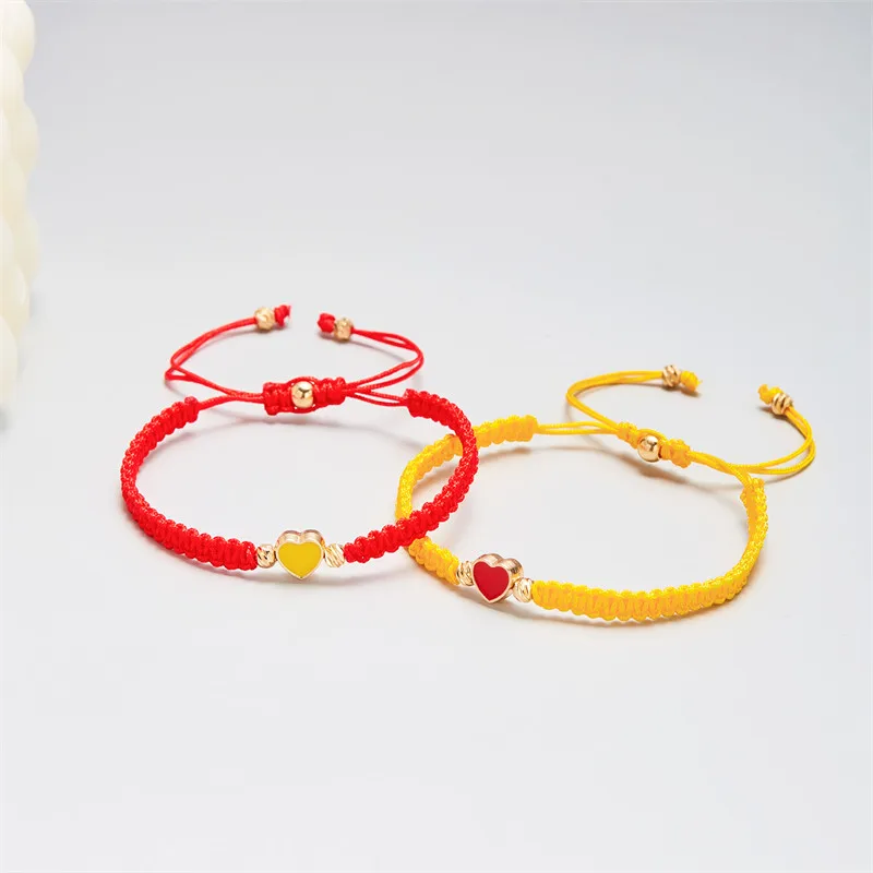 Set of 2 Colorful Heart Beaded Matching Bracelets for Couples Friendships Trendy Couple Bracelets Anniversary Valentines Gifts