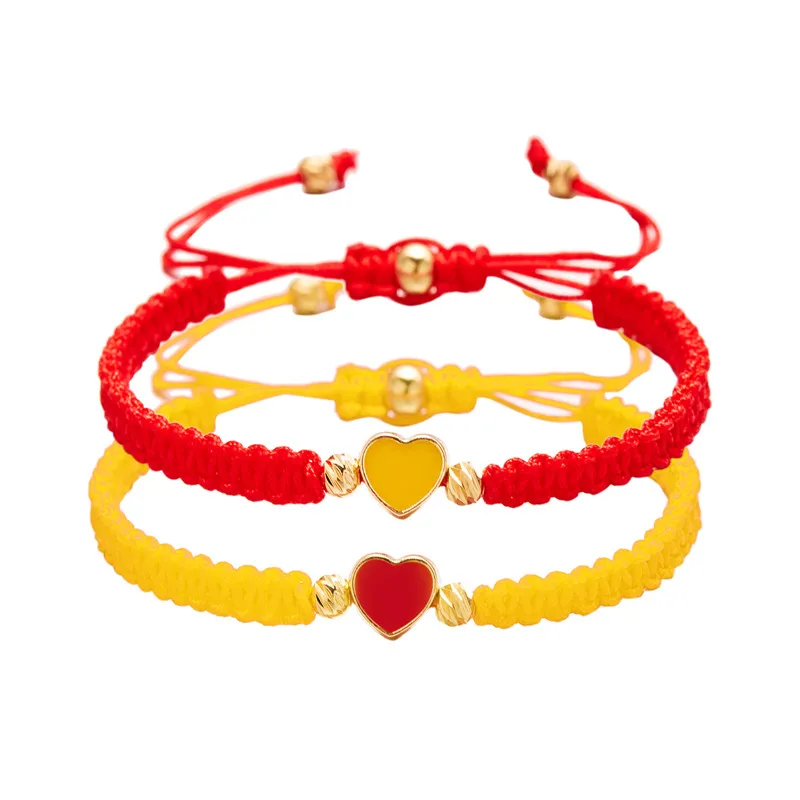Set of 2 Colorful Heart Beaded Matching Bracelets for Couples Friendships Trendy Couple Bracelets Anniversary Valentines Gifts