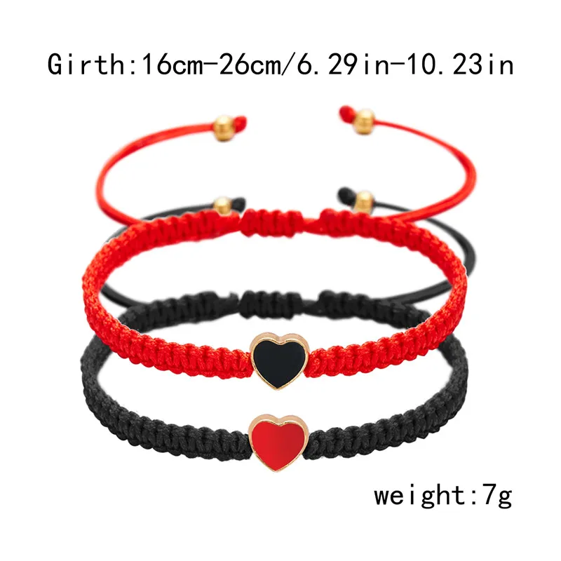 Set of 2 Colorful Heart Beaded Matching Bracelets for Couples Friendships Trendy Couple Bracelets Anniversary Valentines Gifts