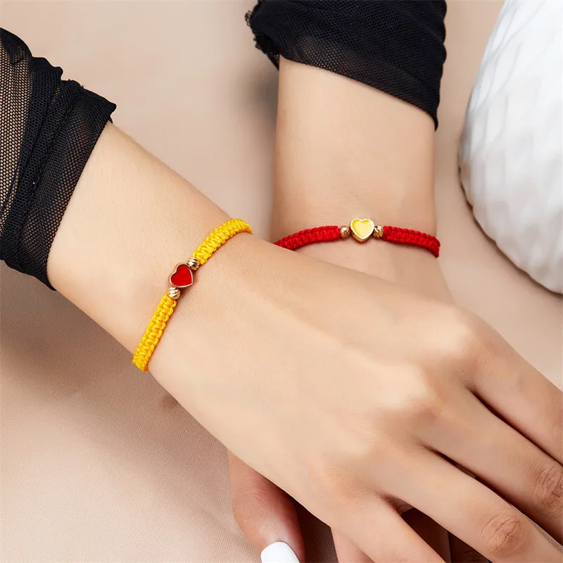 Set of 2 Colorful Heart Beaded Matching Bracelets for Couples Friendships Trendy Couple Bracelets Anniversary Valentines Gifts
