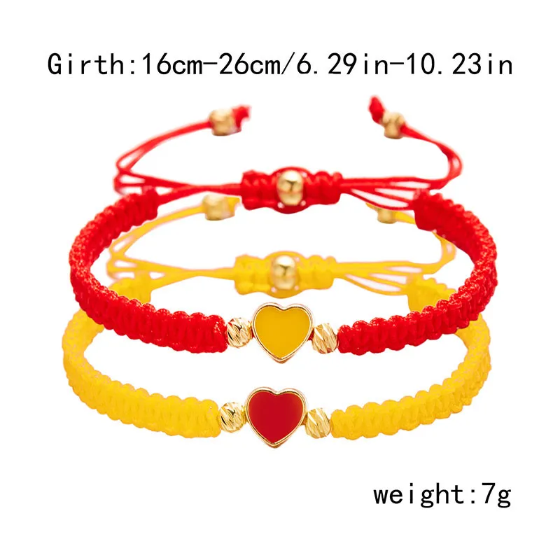 Set of 2 Colorful Heart Beaded Matching Bracelets for Couples Friendships Trendy Couple Bracelets Anniversary Valentines Gifts