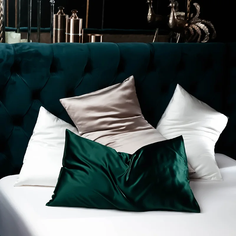 Zipper Pillowcase 1pc 30mm 100% Mulberry Silk Solid Color Comfortable Ventilate Many Sizes Customized