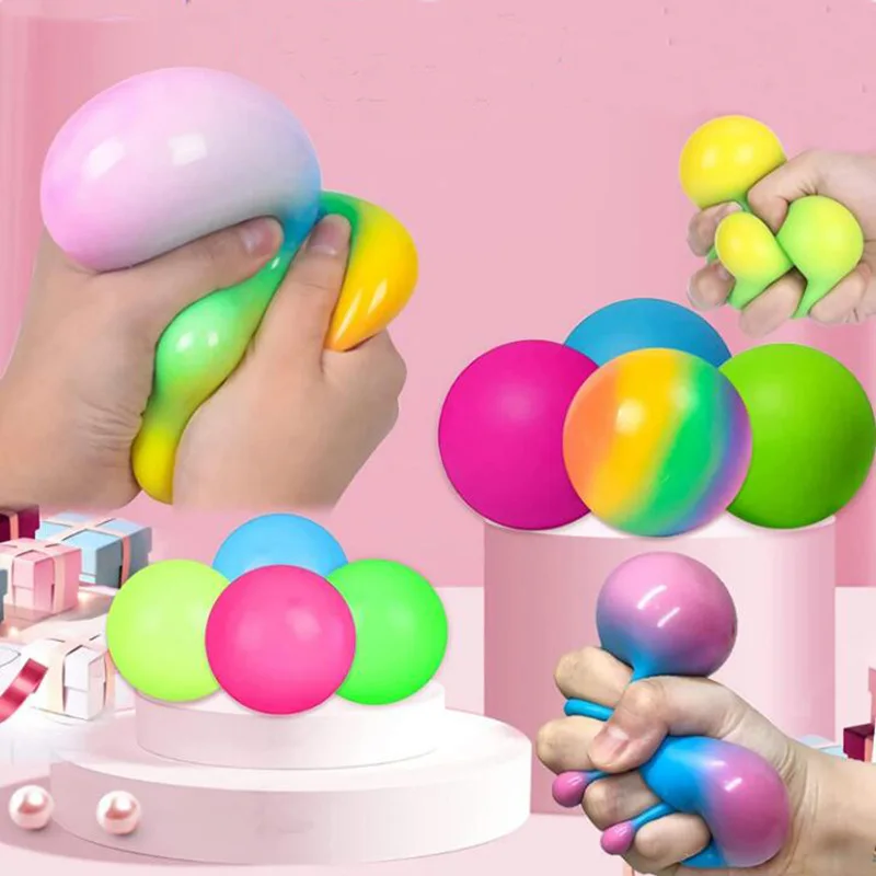 Slow Rising Stress Balls Fidget Toys for Adults Dough Squishy Balls Soft Sensory Calm Down Item for Classroom Autism ADHD