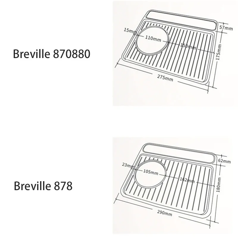Leeseph Silicone Coffee Mat for Breville 870/880/878 Espresso Machine Top Anti-slip Dustproof Mat Countertop Kitchen Accessories