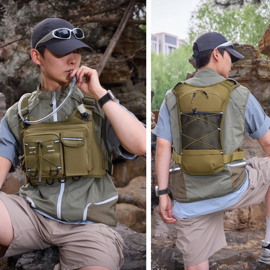 Running Chest Pack Outdoor Sports Vest Backpack For Hiking Race Marathon Bag Men Women Sports Tactical Pouch Camping Backpack