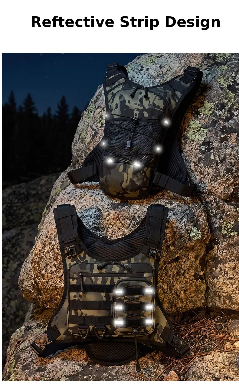 Running Chest Pack Outdoor Sports Vest Backpack For Hiking Race Marathon Bag Men Women Sports Tactical Pouch Camping Backpack