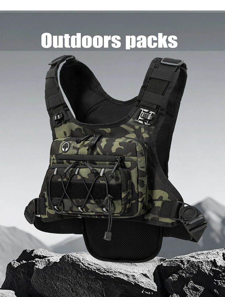 Running Chest Pack Outdoor Sports Vest Backpack For Hiking Race Marathon Bag Men Women Sports Tactical Pouch Camping Backpack