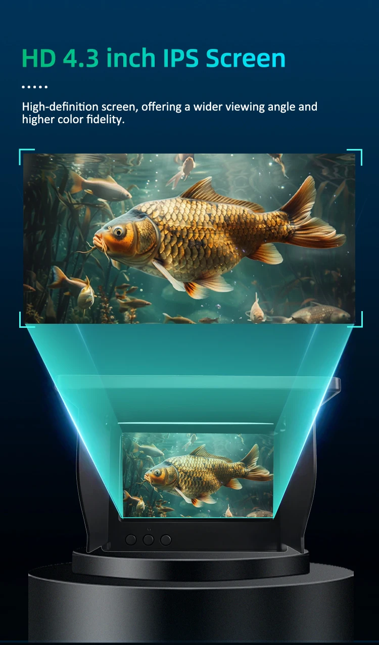 Dodosee 220° Underwater Fishing Camera Handheld 1080P 4.3'' LCD Fish Finder Portable Fish Depth Finder Water With Night Vision
