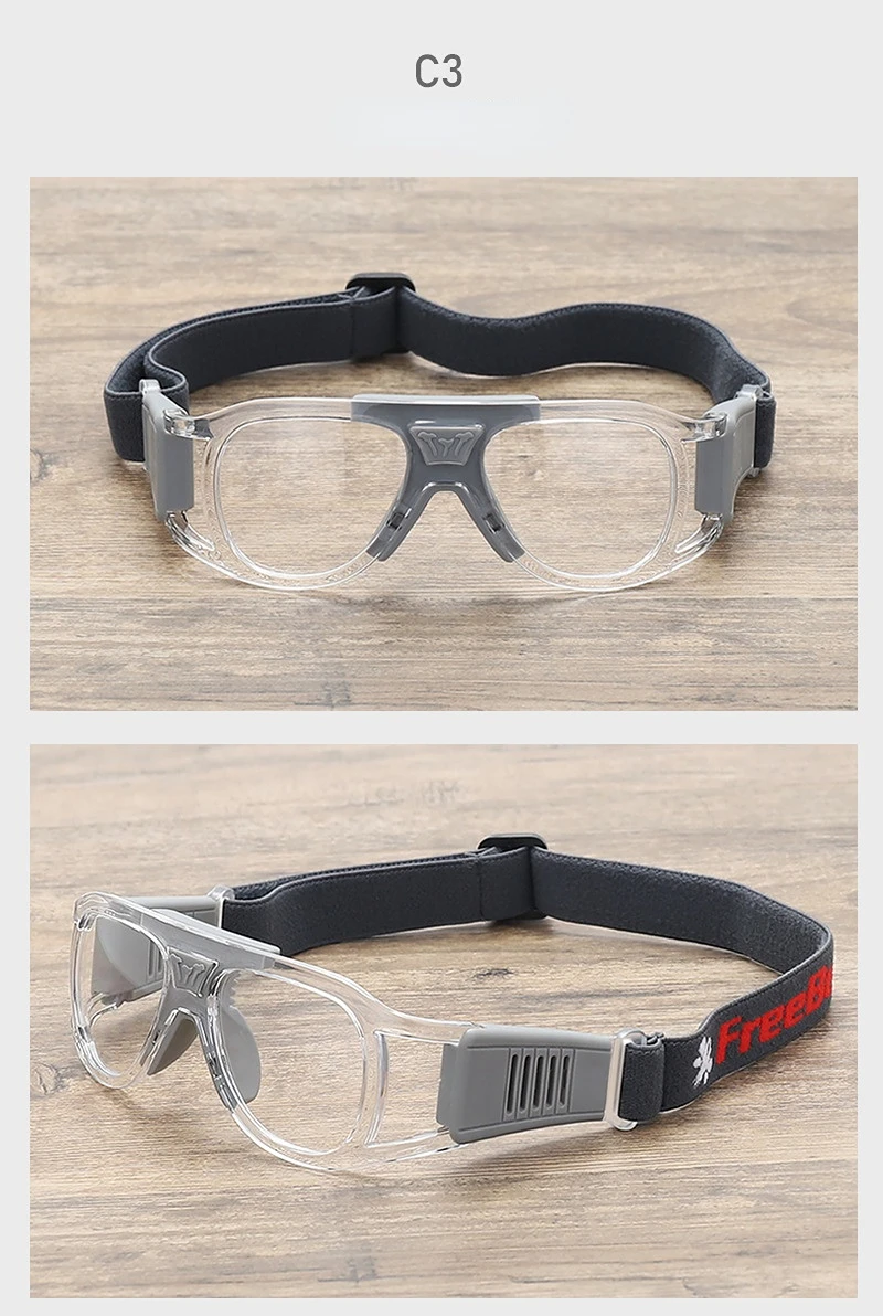 Myopia Basketball Glasses Sport Eyewear Football Anti-Collision Glasses Aspheric Color Photosensitive Changing Spectacle Lenses