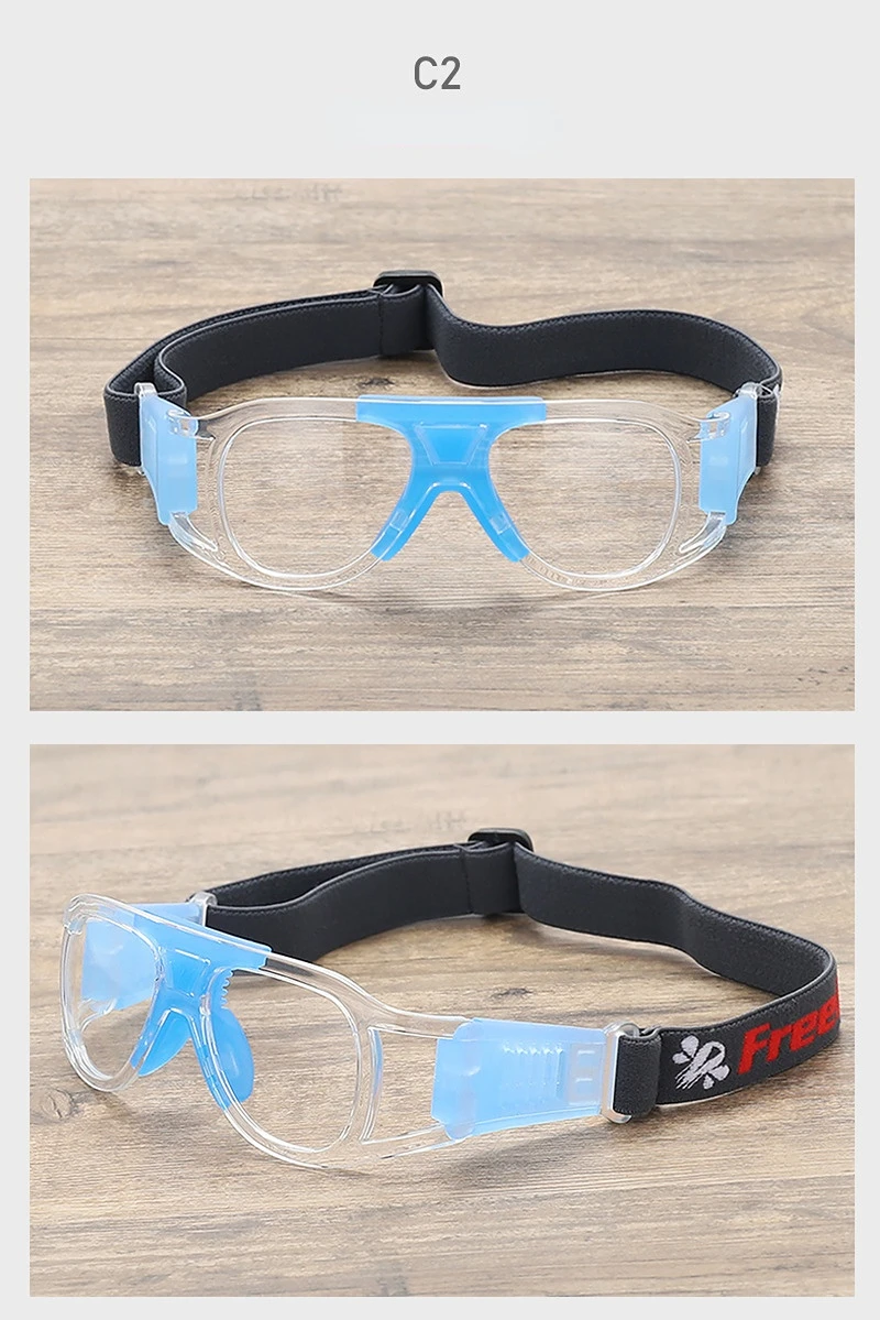Myopia Basketball Glasses Sport Eyewear Football Anti-Collision Glasses Aspheric Color Photosensitive Changing Spectacle Lenses