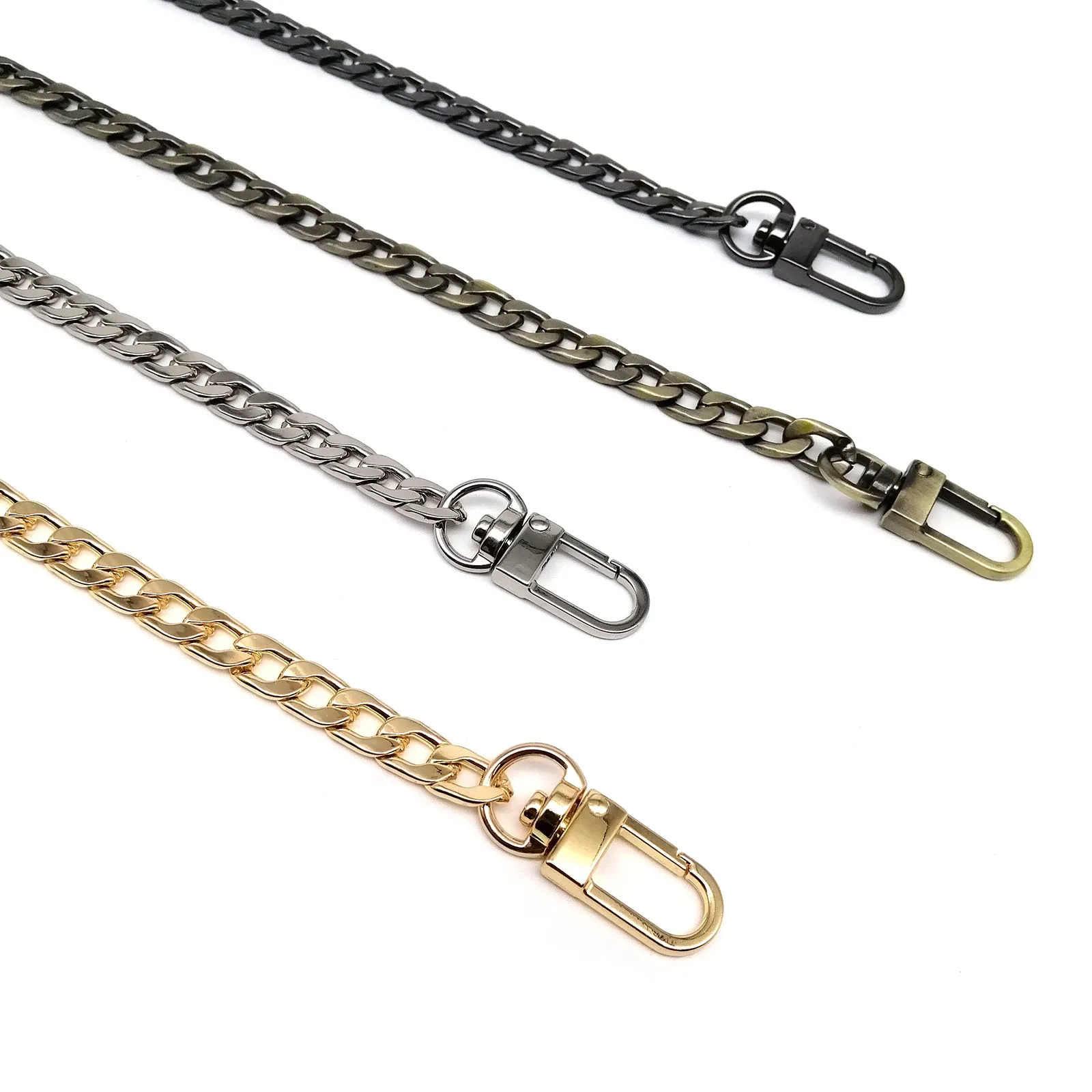 High Quality 40/60/80/100/120cm Double Clasp Snap Clip Handbag Purse Chain Leather Bag Strap Handle Shoulder Replace Repair DIY