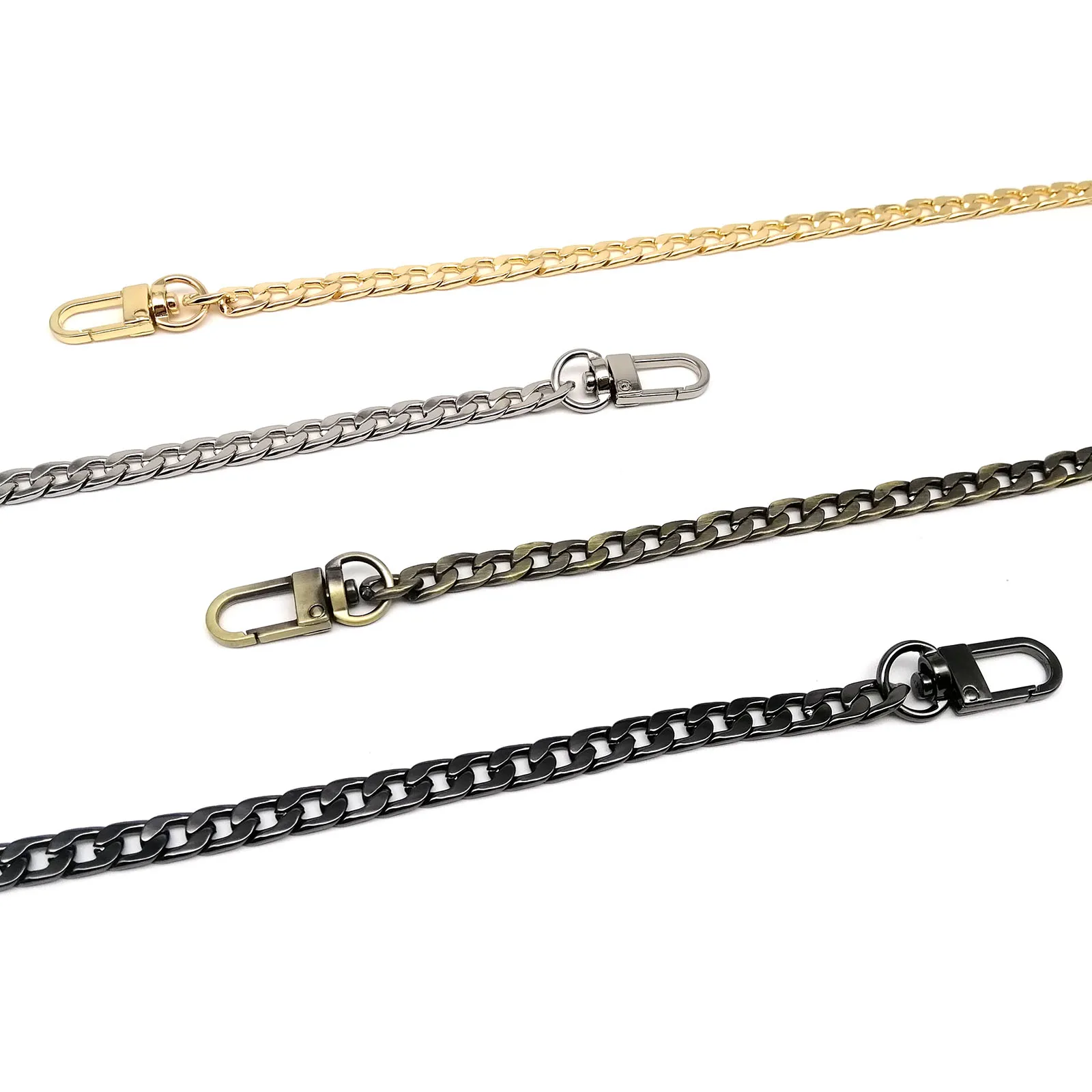 High Quality 40/60/80/100/120cm Double Clasp Snap Clip Handbag Purse Chain Leather Bag Strap Handle Shoulder Replace Repair DIY