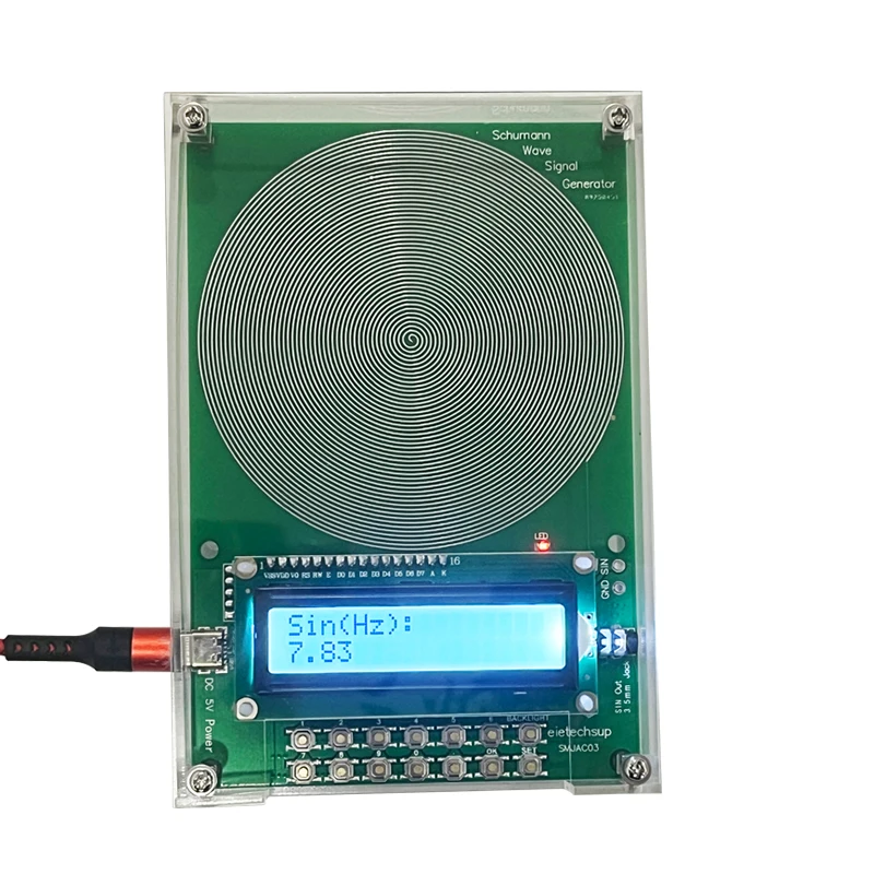 7.83Hz Schumann Waves Resonance Generator Ultralow Frequency Pulse Audio Resonator Type-C Interface 0.01Hz~100000Hz Adjustable