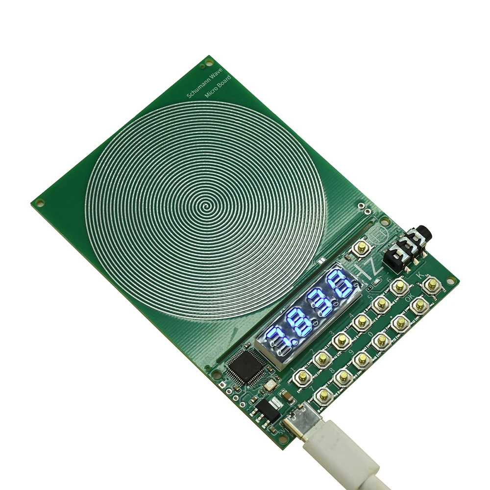 7.83HZ Schumann Wave Generator 0.01Hz~100000Hz Adjustable Frequency Sine Wave Generators 3.5MM Audio Resonator DC5V Type-C Port