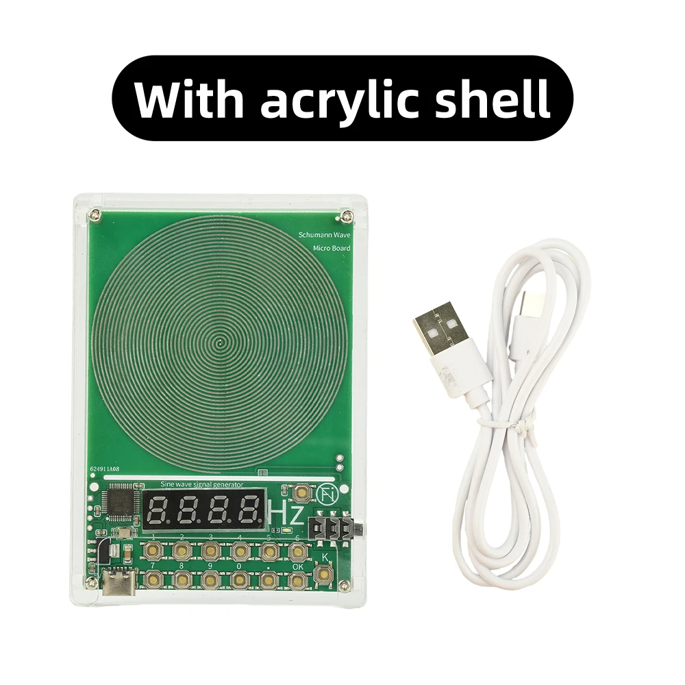 7.83HZ Schumann Wave Generator 0.01Hz~100000Hz Adjustable Frequency Sine Wave Generators 3.5MM Audio Resonator DC5V Type-C Port