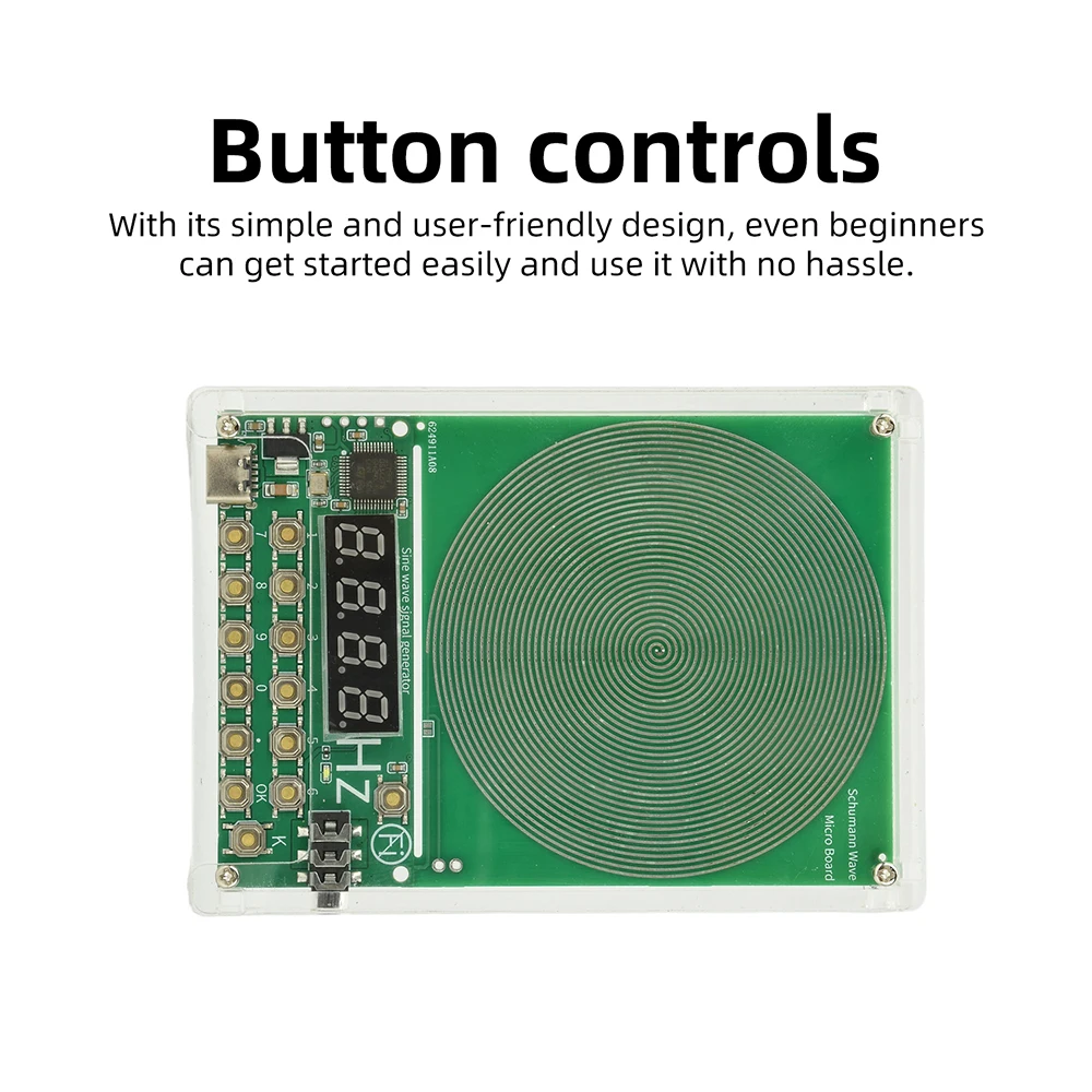 7.83HZ Schumann Wave Generator 0.01Hz~100000Hz Adjustable Frequency Sine Wave Generators 3.5MM Audio Resonator DC5V Type-C Port