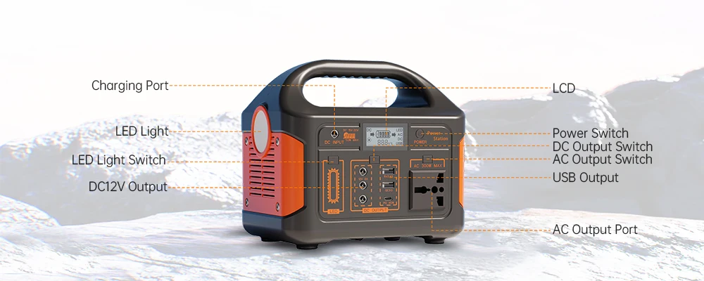 Gaiaray Solar Power Station 500W 300W Solar Generator 460WH 230WH Super Fast Charging APP Control Emergency Power Station for Home Camping Power Outages 110V US Warehouse