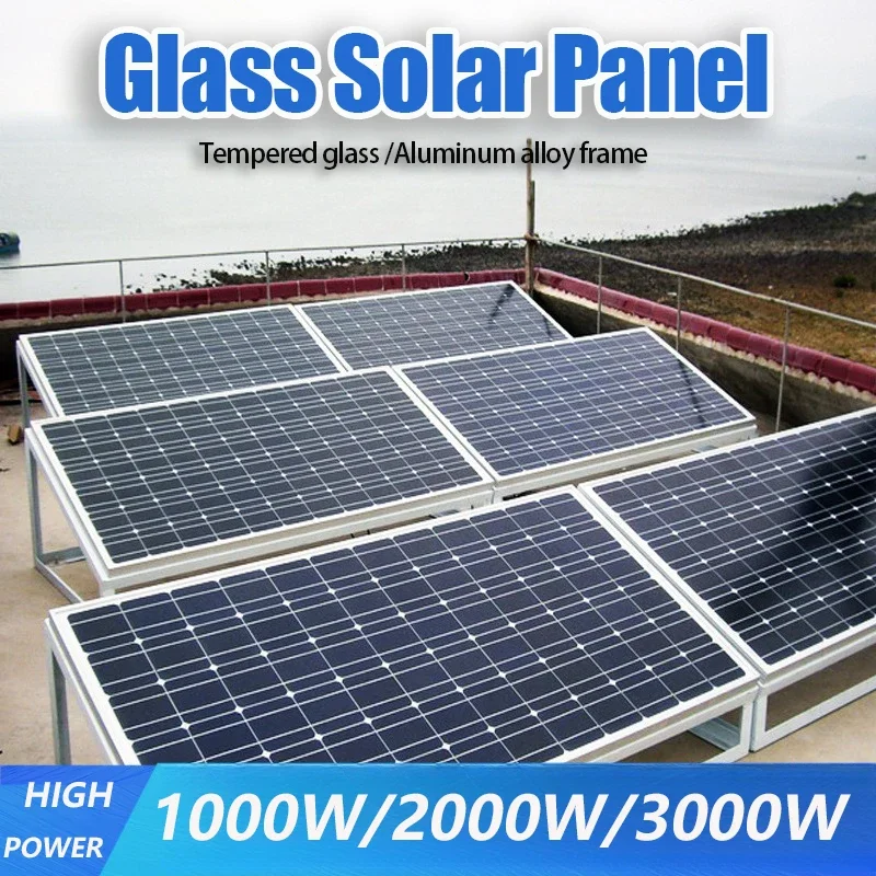 3000W Ultra High Power Solar Panel 12V-24V Efficient Charging for Outdoor Household/Camping Solar Power Generation System