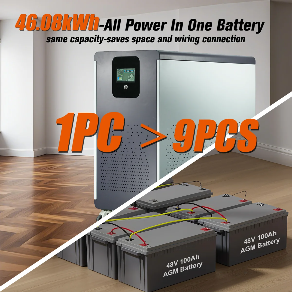 LiFePO4 48V 900Ah Lithium Battery with WiFi&Bluetooth 51.2V 100Ah 200Ah 300Ah 600Ah Solar Battery for Off-Grid RV Solar No Tax